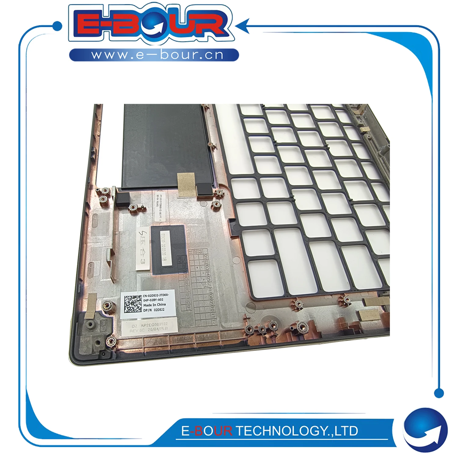 Latitude 7300 E7300 02D5J2 노트북 상단 커버 하우징 C 쉘 상단 케이스(터치패드 키보드 베젤 제외)용 노트북 팜레스트 New