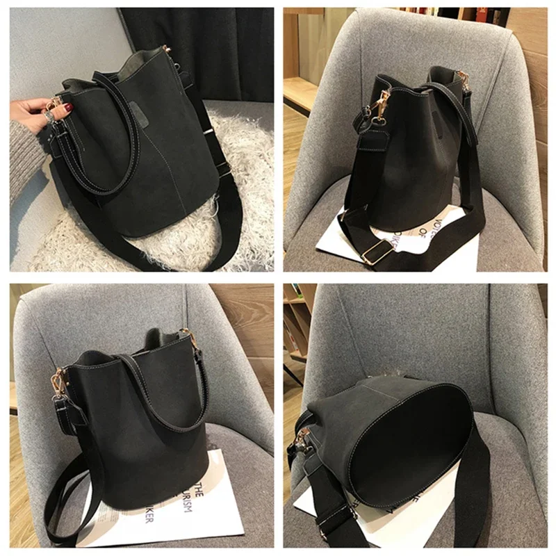 Designer Handbags Ladies Bucket Bag PU Leather Shoulder Bags Large Capacity Crossbody Bags for Women 2023 New Tote Bag