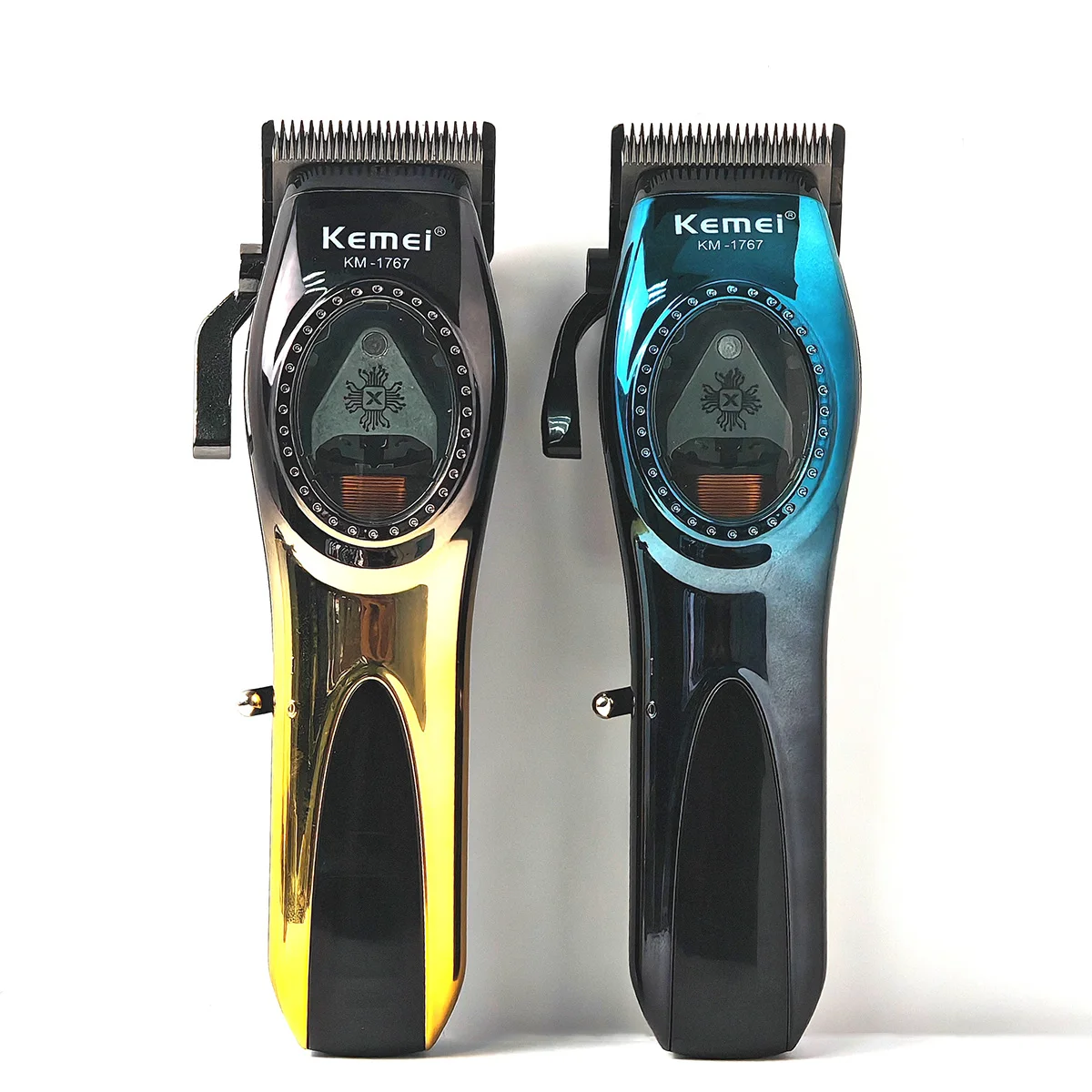 KM1767 Professional Hair Clipper 9000RPM Magnetic Motor Barber Cutting Machine DLC Ceramic Blade Salon Oil Head Trimmer