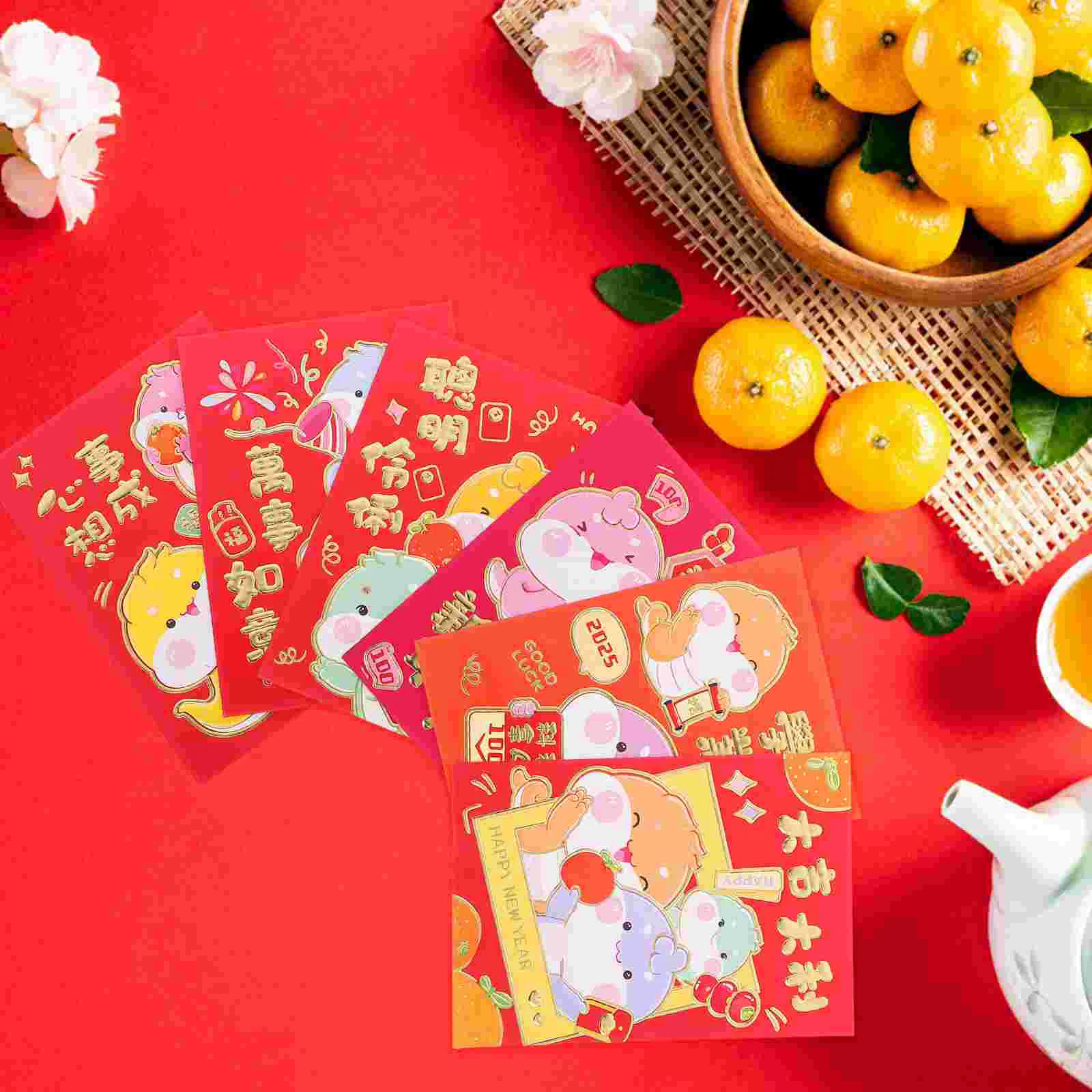 60 peças lai shi feng hong bao envelopes vermelhos chineses dinheiro da sorte decorações lunares tradicionais de ano novo