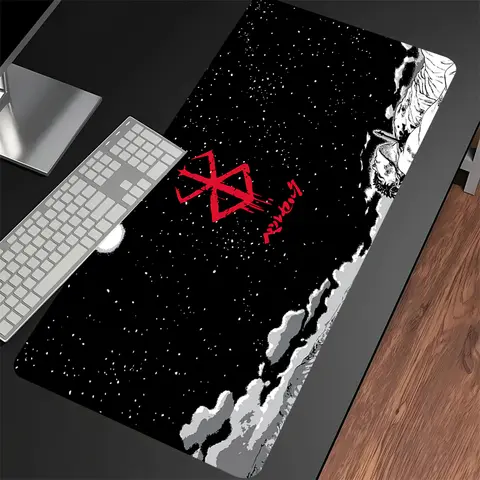 Mouse Pad Gaming Accessories Varmilo Keyboard Computer Mousepad Berserk Guts Anime Dywan Gamer 900X400mm XXL Lockedge Desk Mat