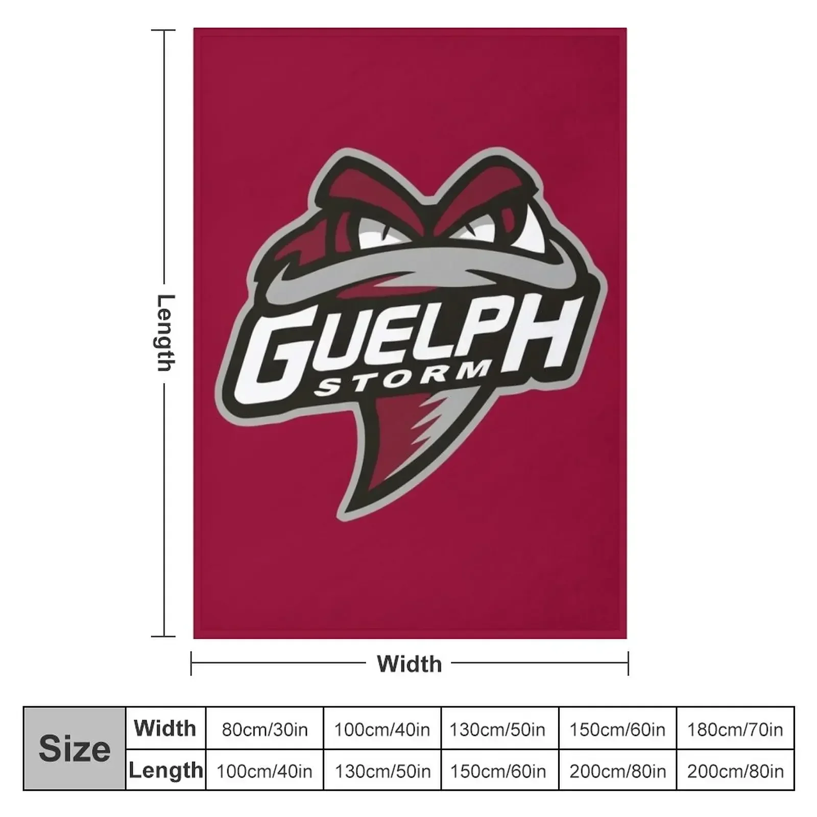 Guelph Storm Guelph Hockey Throw Blanket couch cozy soft plush fuzzy picnic outdoor blanket