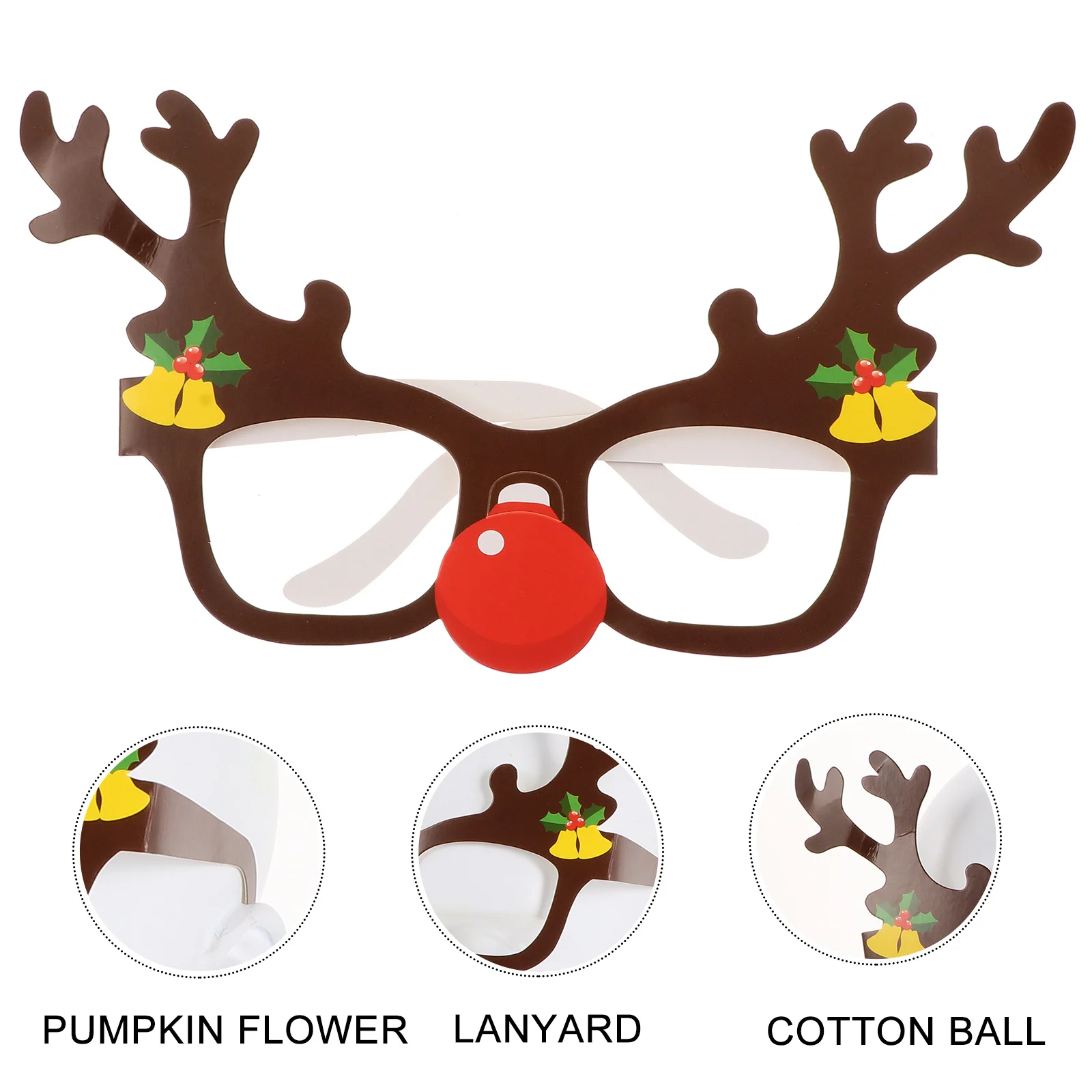 

9Pcs Party Glasses Frames Festive Christmas Design Comfortable Fit for Adults Holiday Event Photo Booth Accessory