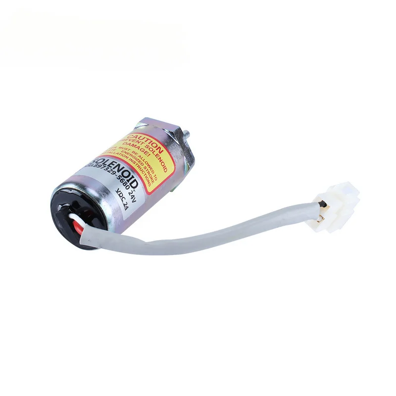 Solenoid Shutoff Valve 897329-5680, 12V 24V Flameout Switch, Excavator Spare Parts