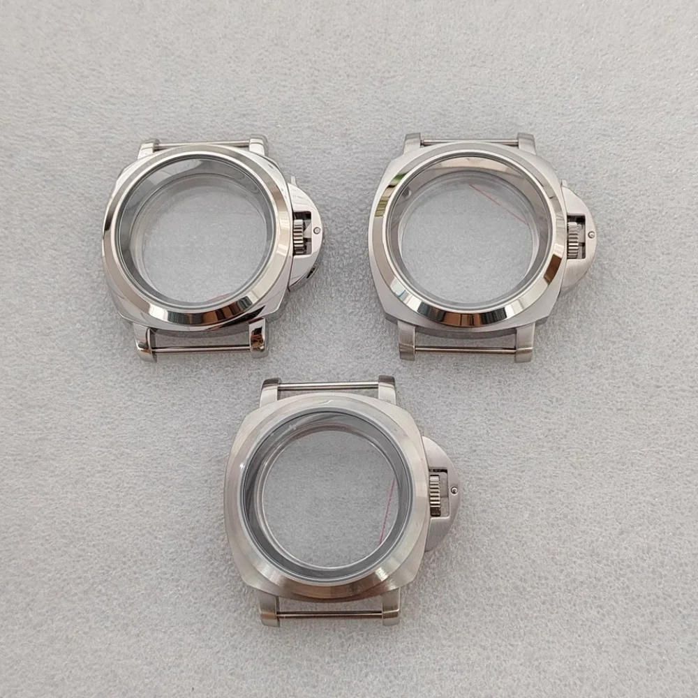 40 مللي متر ساعة مع مقبض الحال بالنسبة NH35 NH36 4R 7S ساعة يد تعمل بالحركة اكسسوارات فضي اللون الفولاذ المقاوم للصدأ