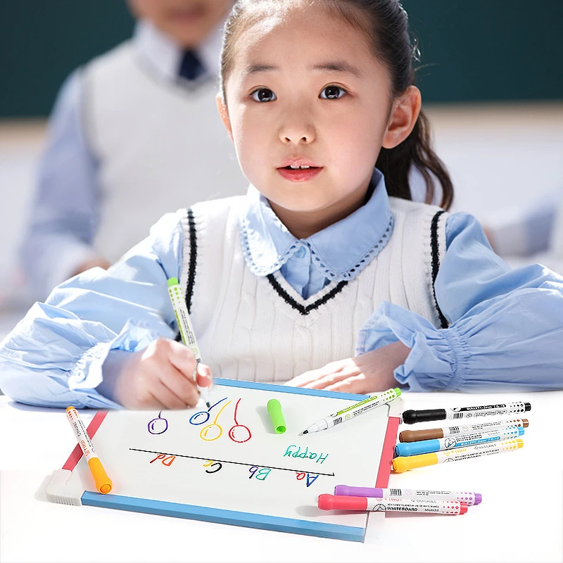 

8 件 Erasable Colorful Whiteboard Markereasily Erasableteacher's Creative Round Tip Water-Based Markers