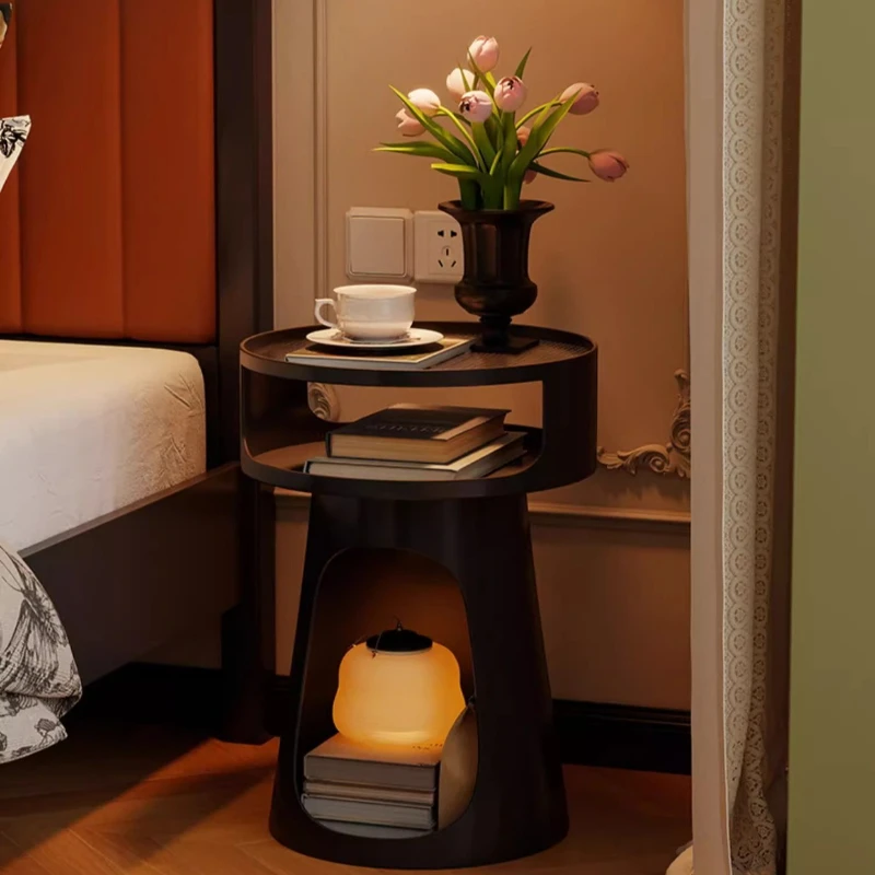 Round Protect Tall Nightstands Nordic Office Metal Coffee Side Bedside Table Safe Mid Century Table De Chevet Room Furnitures
