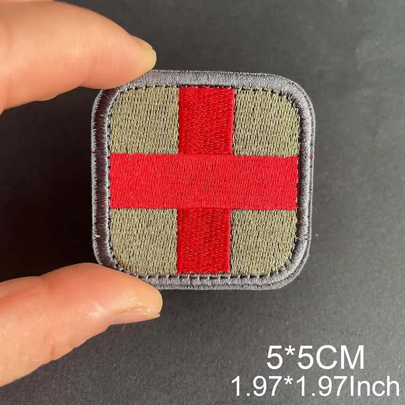 Outdoor First Aid Rescue Medical Cross Emblem Fabric Applique Embroidery,PVC Patch,Reflective Patches Military Tactical Badges