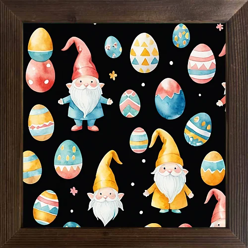 Christmas and Love Elements Cartoon Style American Print Oil Painting Waterproof Suitable for Stores, Room Decoration Items