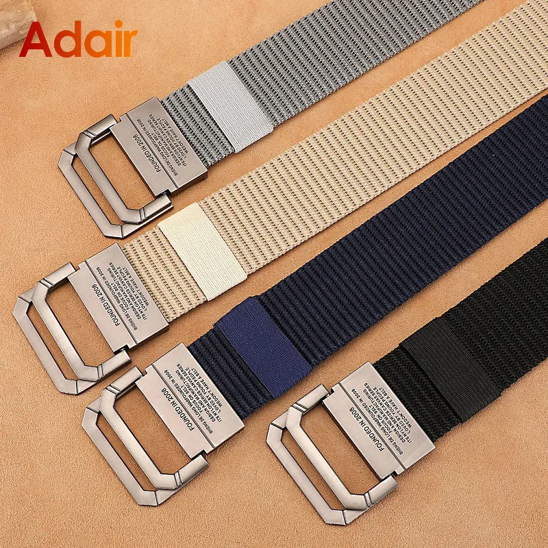 Men Casual Fabric Tactical Webbing Belts Nylon Canvas Jeans Belt Army Waist High Quality Luxury Designer Military Strap HB009