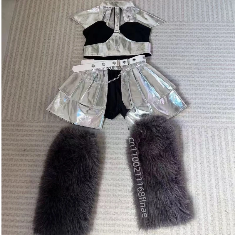 Children's Jazz Dance Costumes with a Sense of Technology, T-stage Runway Costumes, Girl Group Dance, Girls' Performance Costume