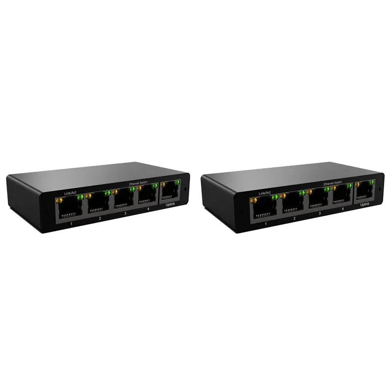 

Exquisite-2X Gigabit Network Splitter 1000Mbps RJ45 LAN 1 To 4 Network Port Expansion Simultaneous Internet Access
