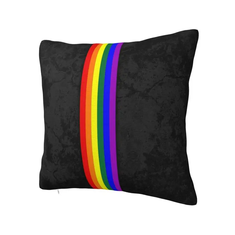 LGBT Pride Flag Stripe Cushion Cover 55x55cm Gay Lesbian Throw Pillow Case Sofa Chair Square Pillowcase Living Room Decoration