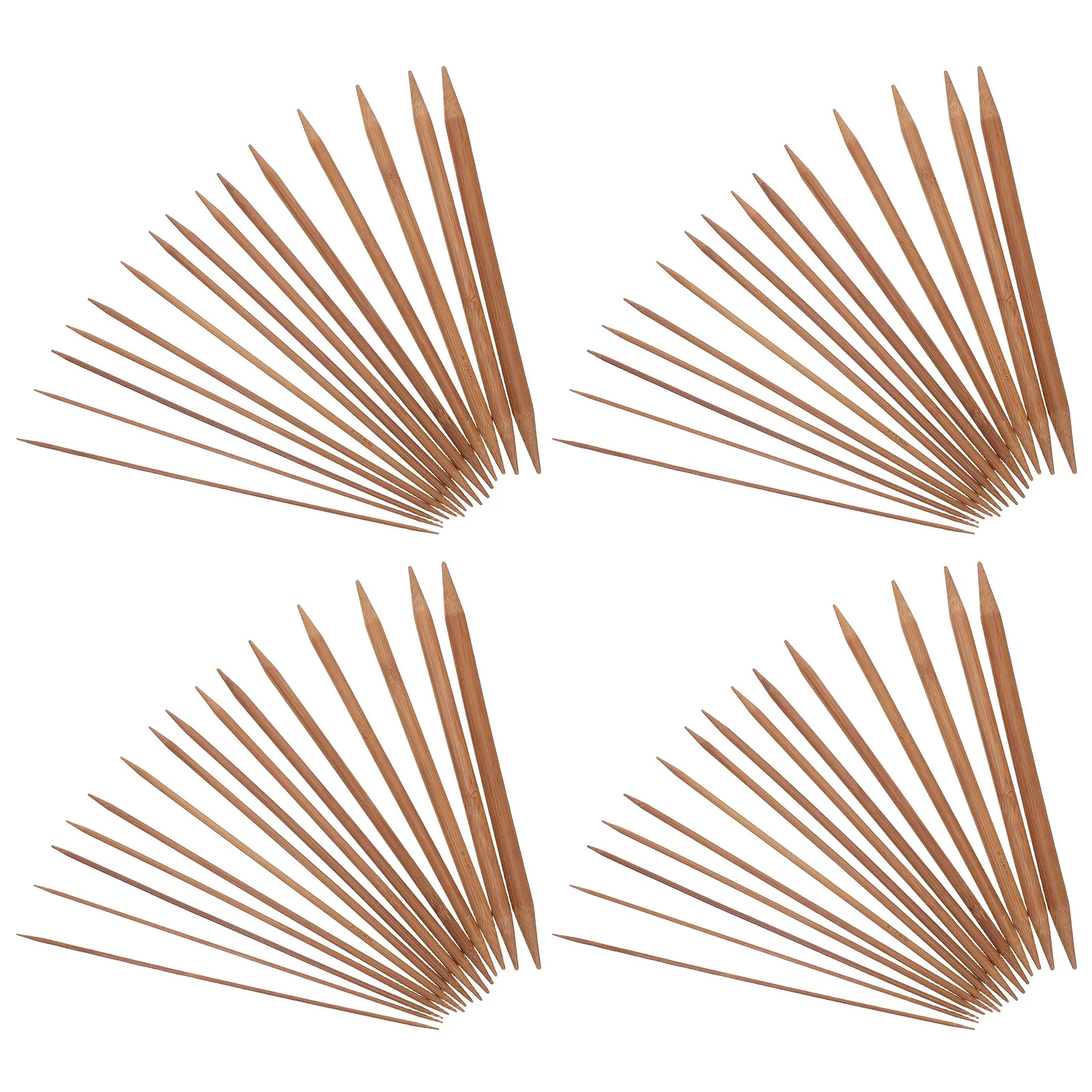 150Pcs Vintage Bamboo Double Pointed Knitting Needles Set Lightweight Eco Friendly Knitting Accessories Kit for Sweaters Scarves