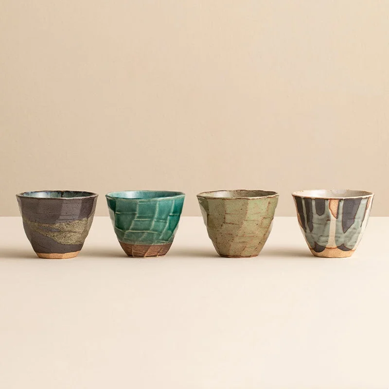 Retro thick-walled ceramic tea cup - Japanese handmade tea drinking cup with style - Owner's cup - Heat-resistant tea bowl