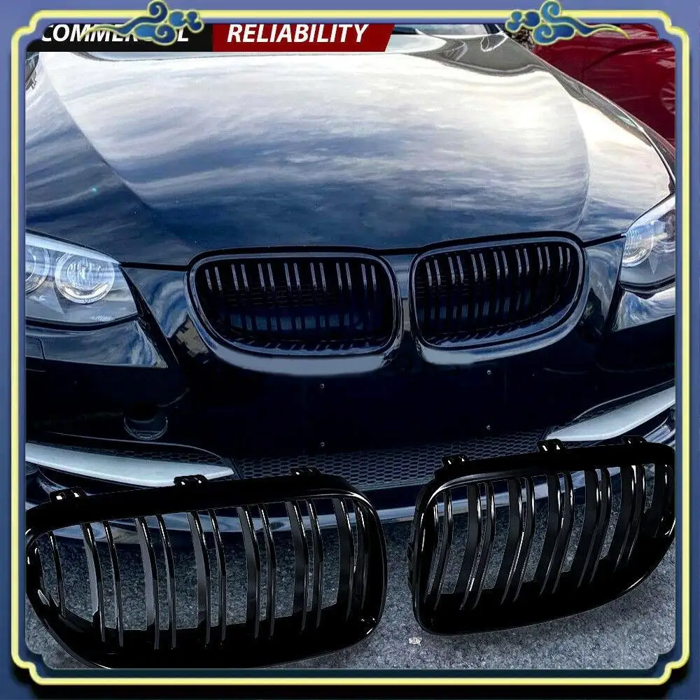 

Easy To Use 2X Gloss Black Front Kidney Grill Grille For-BMW E92 E93 3-Series 328I 335I Coupe LCI 2011-2013