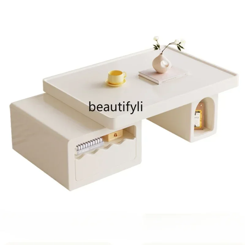 

Coffee Table Retractable Multifunctional Small Tea Table Living Room TV Cabinet Unit Simple Home Tea Table