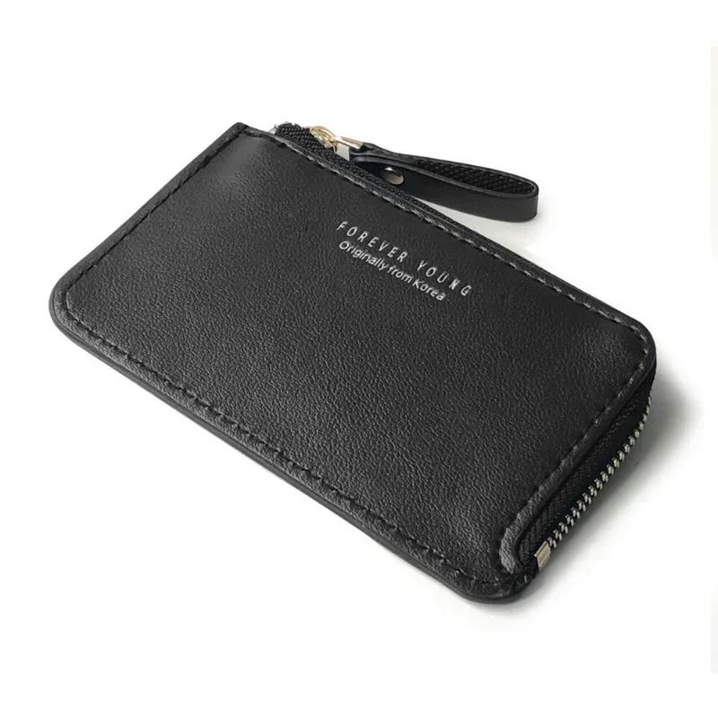 Fashion Slim Men\'s Leather Small Wallet Credit Card Holder Wallet For Men Small Cash Zipper Coin Purse Men Leather Wallet