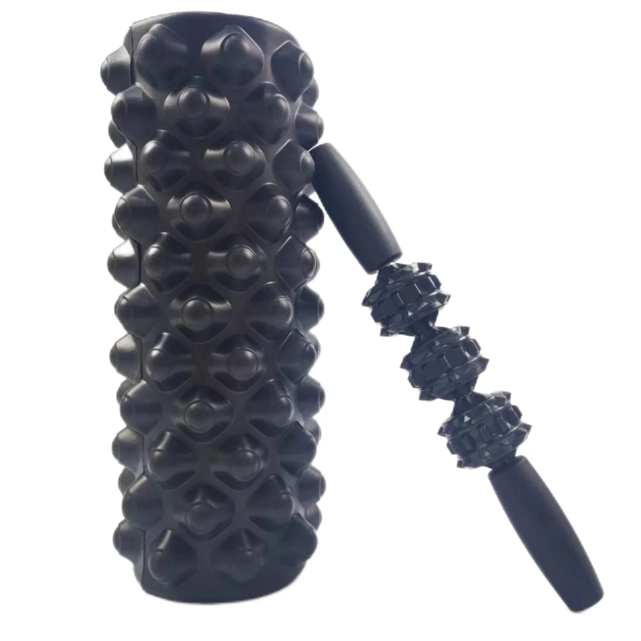 2 in1 Foam Roller Set Trigger Point Foam Roller Massage Roller Stick for Deep Muscle Massage Pilates Yoga Fitness Exercise