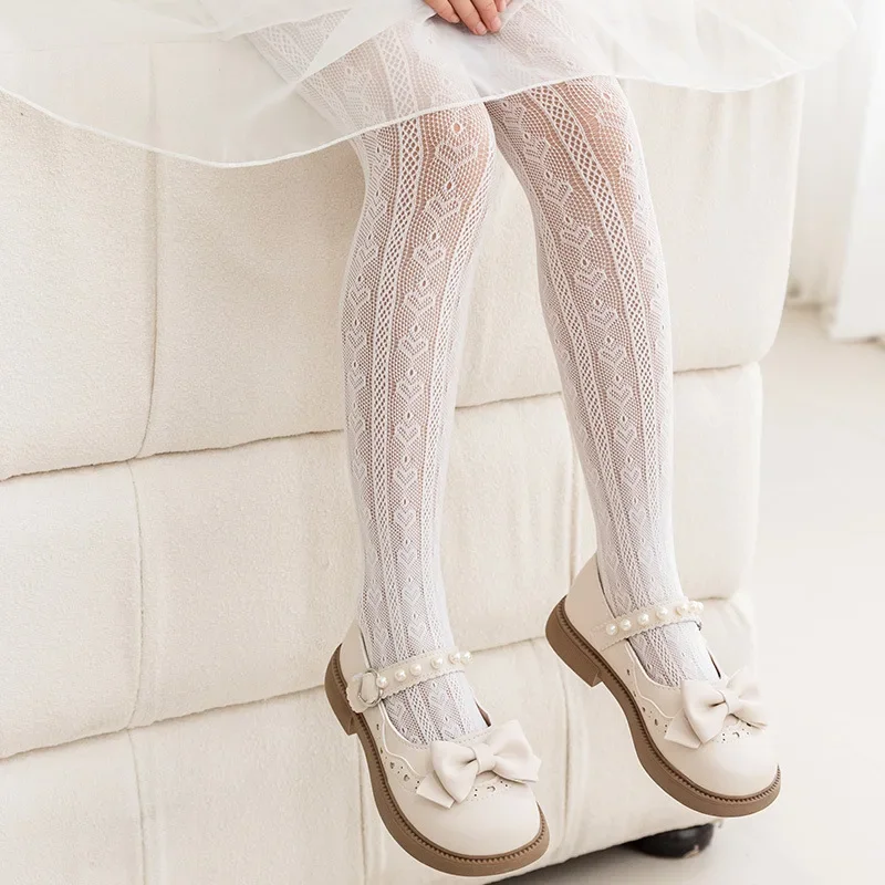 Girls Tight Floral Lace Sweet Princess Pantyhose for Children Kids Spring Summer Legging Stocking Sock Колготки Для Девочки