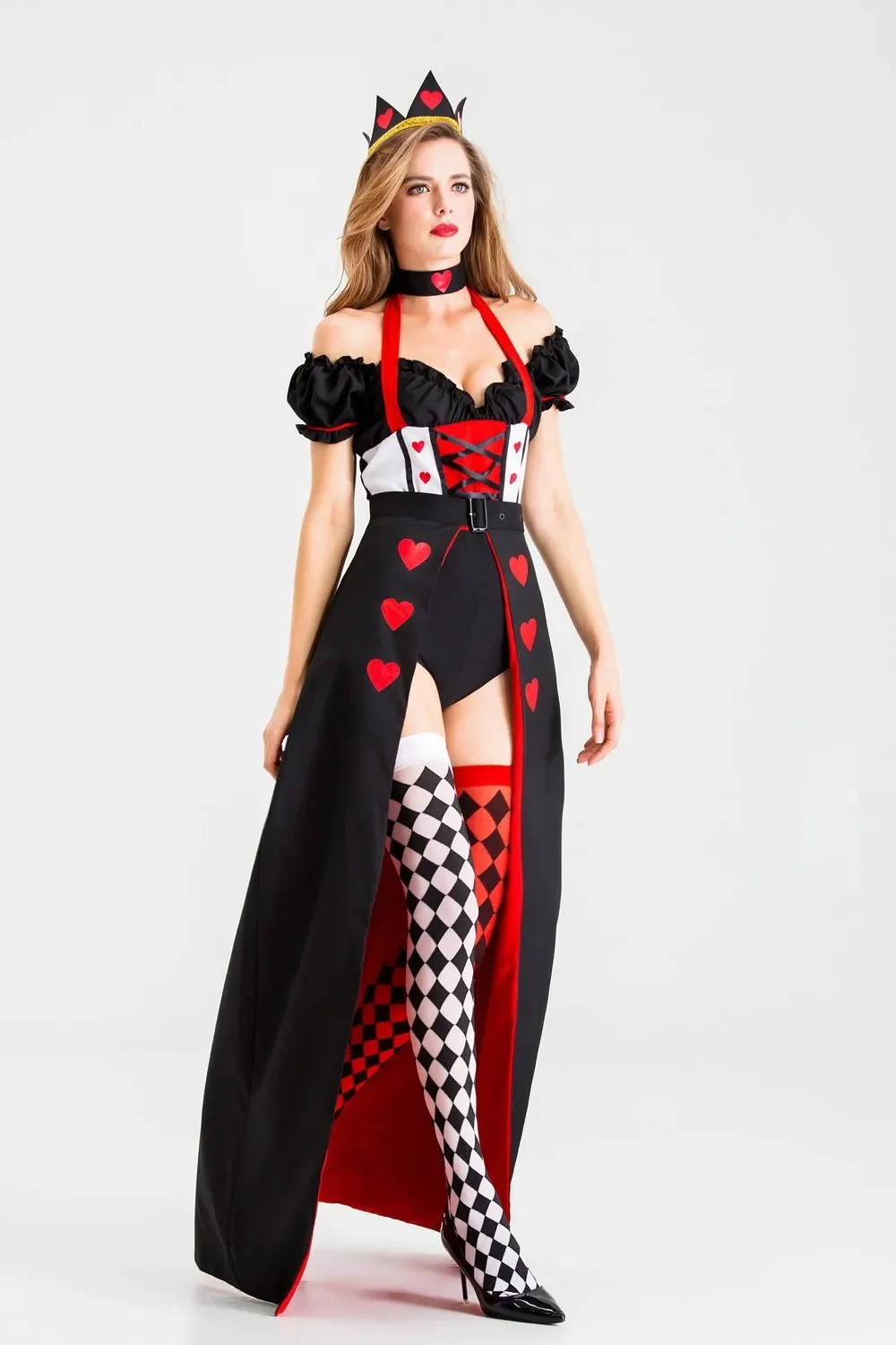 Costume de Luxe de la Reine Rouge pour Femme, Déguisement d'Halloween, Carnaval, ix