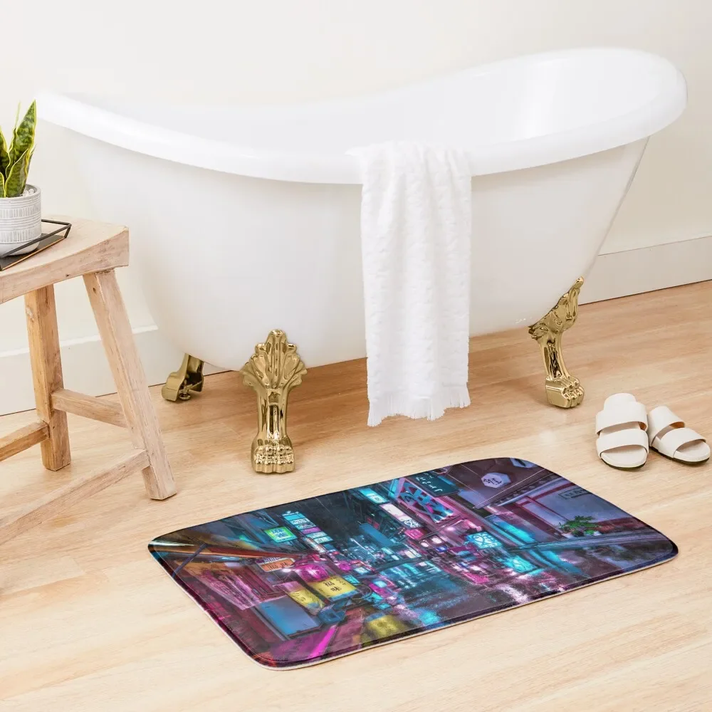 

Tokyo at Night - Shimbashi Bath Mat Bathroom Foot Wc Modern Bathroom Accessories Mat