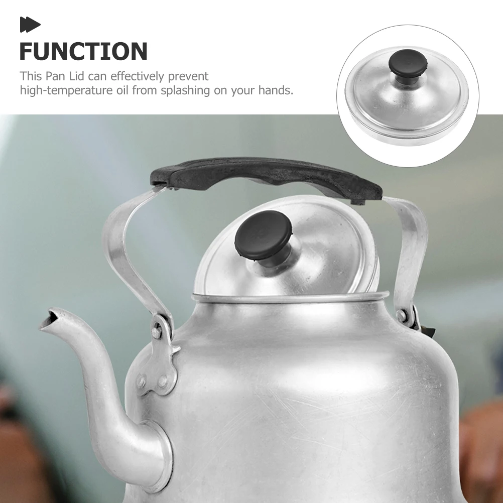 

Thickened Round Aluminum Pan Lid Metal Pot Cover Household Kitchen Supply Reusable Lid For Frying Pans Saucepans Oil-Splash