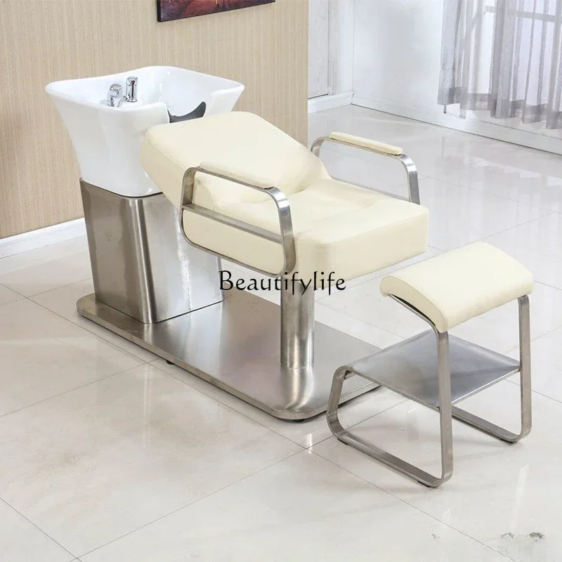 Lying Half Shampoo Chair Flushing Bed High-End Simple Sitting Hair Salon