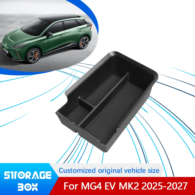 

For MG4 EV MK2 2025 2026 2027 Car Central Upper Layer Console Auto Armrest Storage Box Holder Interior Tools Parts Accessories