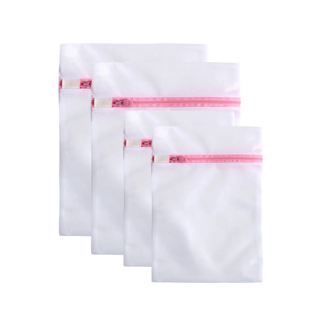 

4/6pcs Fine Net Laundry Bag Zipper Mesh Clothes Organizer Machines Dirty Laundry Basket Zipper Storage Bag for Laundry Pink