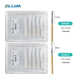 5Pcs/Pack Dental Endo-Z Carbide Burs Zekrya Surgical Endo Tungsten Bone Cutters Drill FG 1.6mm Safe Non-Cutting Tips Dental Tool