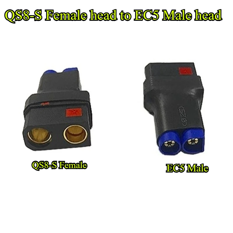 

QS8-S адаптер для головки «мама» на EC5 «папа» с защитой от искрения, разъем Lipo батареи, преобразователь головки для радиоуправляемого дрона, аксессуар для самолета