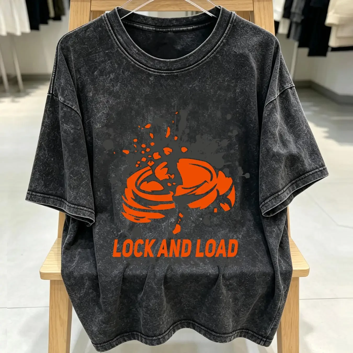 washed T Shirt Lock and load Skeet Shooting Clay Target Pigeon Trap Shooter D1 long or short sleeves vintage Washed