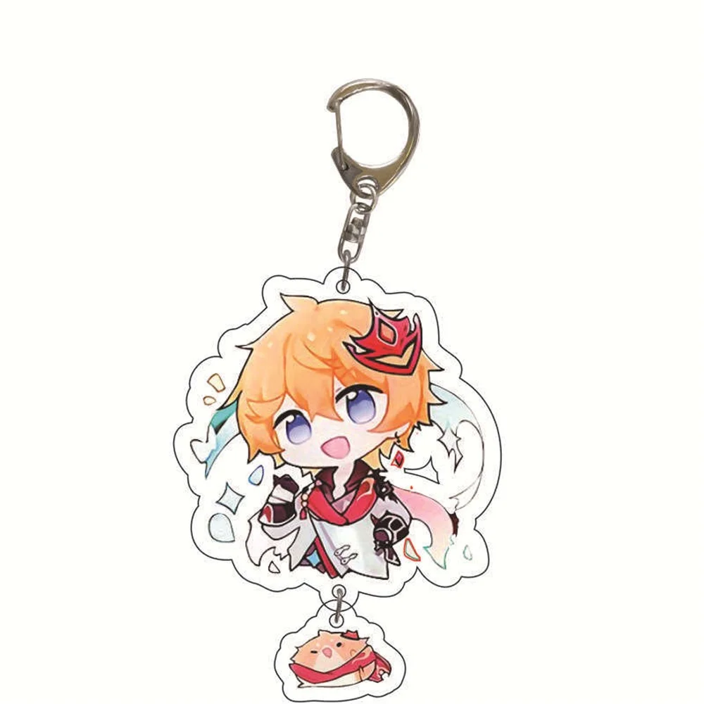 Anime Ge Impact Project Acrylic Keychain For Bag Pendant JEAN AMBER LISA Figure Character KeyRing Gifts Jewelry Accessories