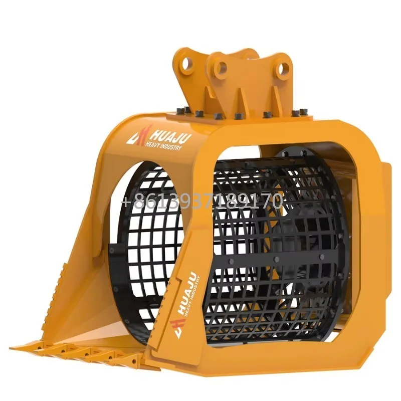 2025 Screening Bucket 2-36ton Excavator Rotating Customized Grid Soil Screen Bucket for Sale