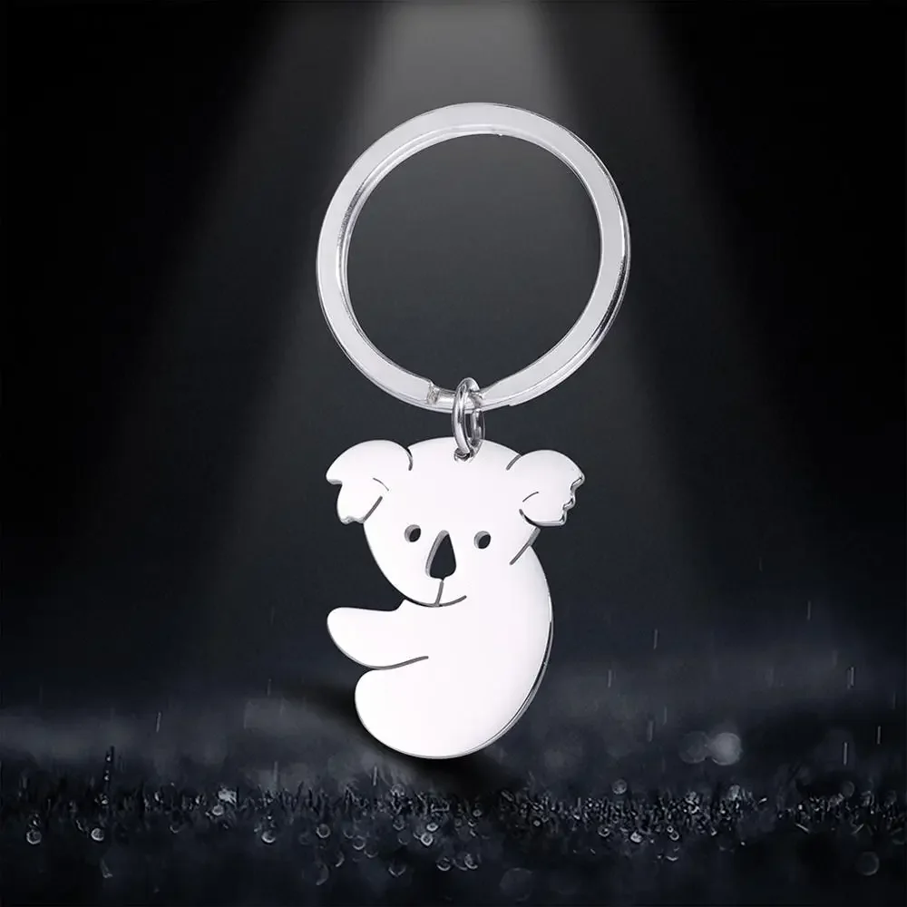 Skyrim Koala Protect Keychain Key Ring Holder Women Men Lovely Stainless Steel Car Keychains Memorial Gift Pendant For To Bag