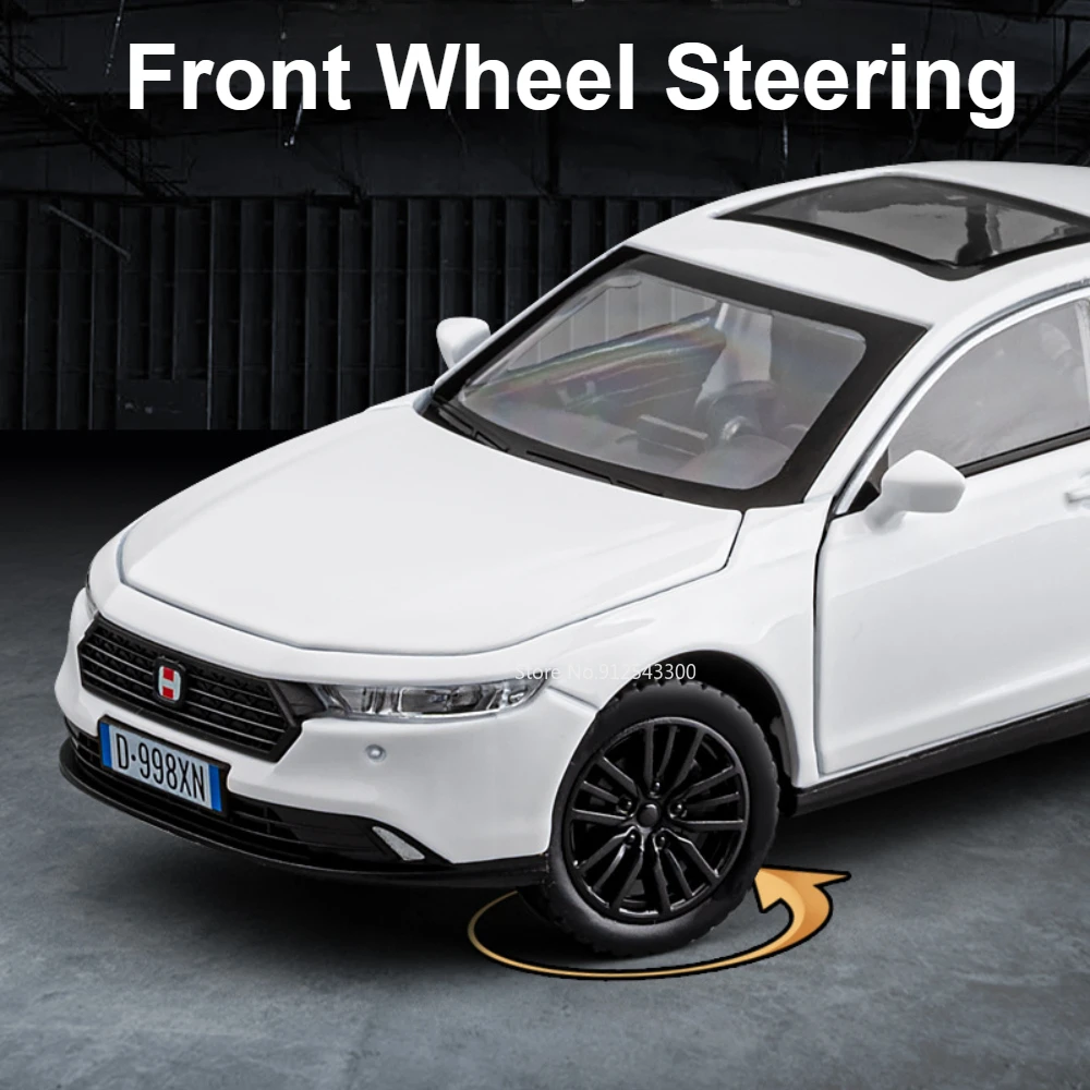 1:32 accord civic liga modelo de carro brinquedo som luz puxar para trás absorção de choque livre rodas modelos de veículos crianças presentes de natal