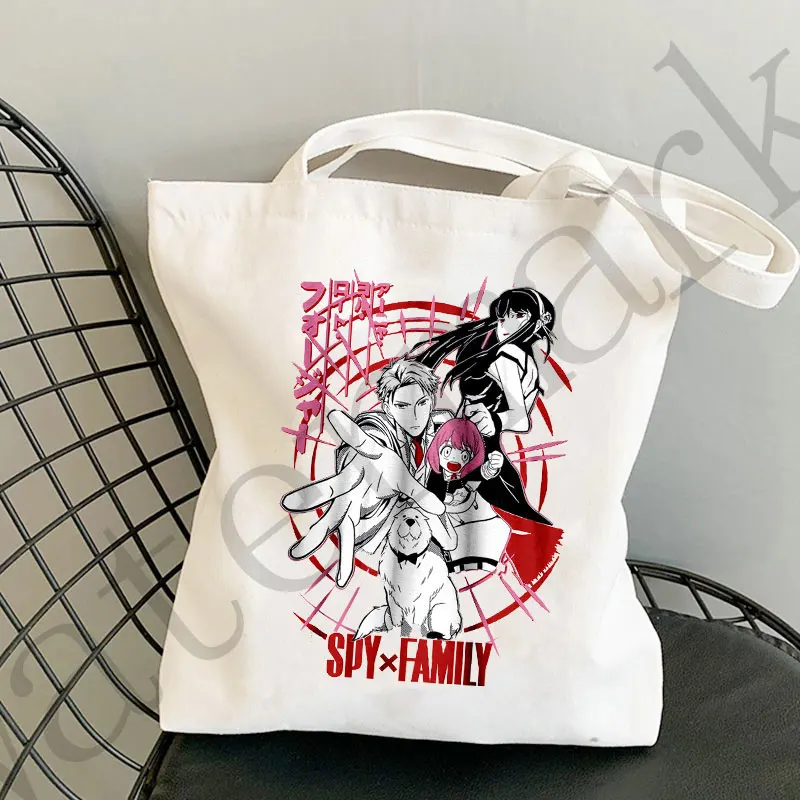 Spy x Family Canvas Anya Smug SpyFamily Shoulder Bag SPYFAMILY Japanese Anime Shopping Bag Graphic Tote Harajuku Female Ulzzang