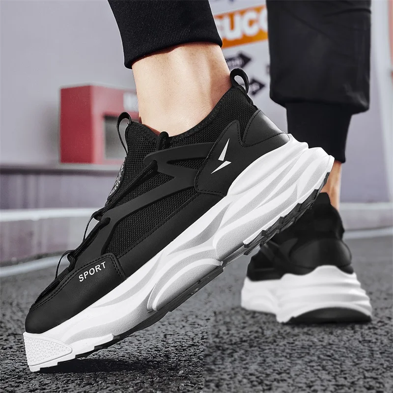 Fashion Mesh Casual Sports Dad Shoes for Men Trendy Shoes Men's Sneakers Male Black Breathable Platform Tenis Masculino Shoes