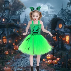 Baby Cosplay Role Play Monster Costume Christmas Halloween Girls Dress Up Tutu Dress with Headband Kids Carnival Party Dresses