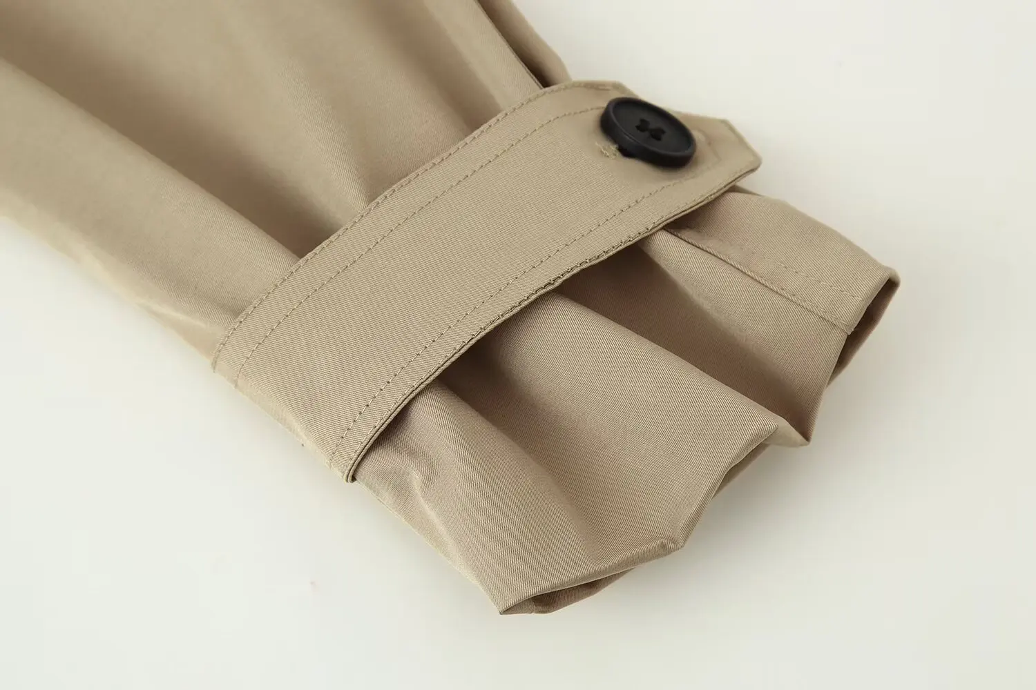 معطف واق من المطر قصير بأكمام طويلة ورباط مزدوج الصدر لعام 2025 أنيق وعصري ونمط جديد، ملابس مكتبية مريحة، كاجوال، #6