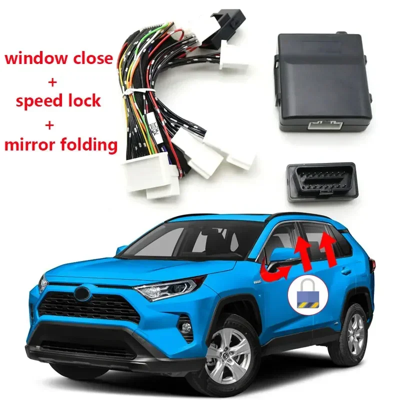 LHD For Toyota RAV4 5th XA50 2019 2020 2021 Auto Window Lift Closer Opening +Speed Lock Unlock+Side Mirror Folding Unfold Module