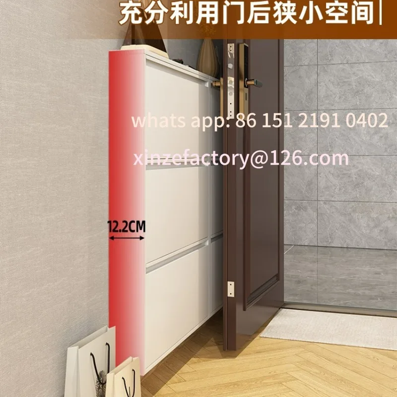 

Customizable Shoe Cabinet Household Large Capacity Porch Hanging Steel Extremely Narrow Locker
