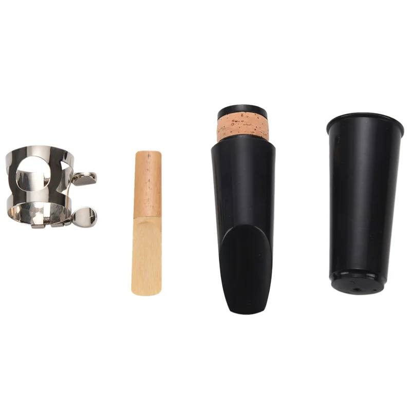 

ABVL-3X Black Plastic B Flat Clarinet Mouthpiece & Cap Clamp Woodwind Instruments
