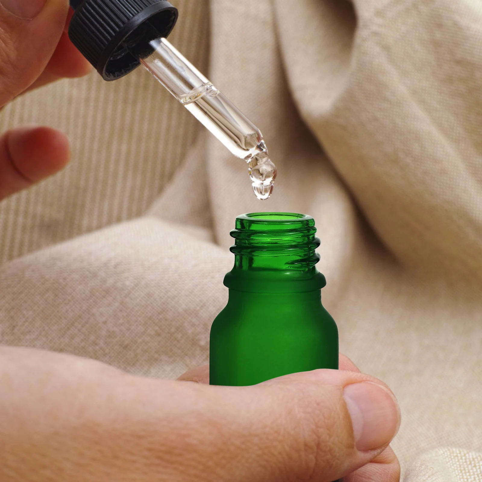 

10Pcs Essential Oil Bottles Frosted Glass Dropper Bottles Travel Liquid Dispensers Leakproof Portable Storage for Cosmetics