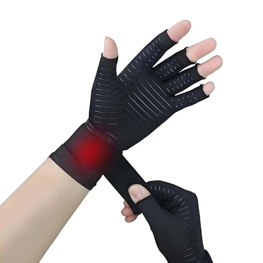 Arthritis Fingerless Gloves for Hand Pain,Carpal Tunnel,Rheumatoid,Tendonitis,and Relieve Muscle Pain Compression Copper Gloves