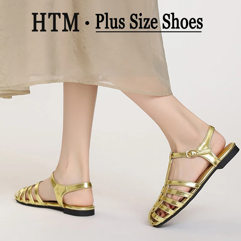 

Braided Hollow Sandalias Low-heeled Closed-toe Sandals for Women for Summer Outdoor Wear Breathable Fashion Holiday Roman Shoes