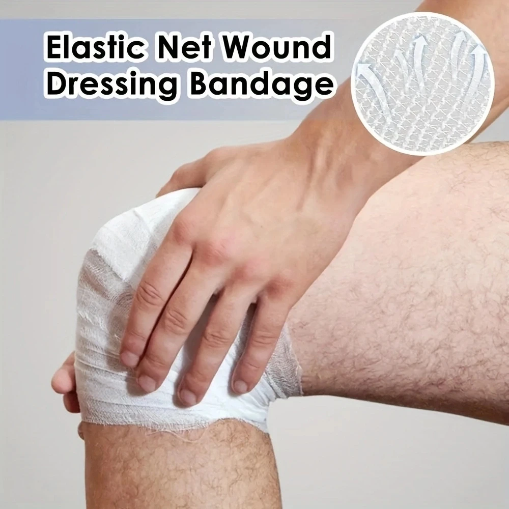 1 Roll Elastic Net Wound Dressing Breathable Bandage Retainer for Adults Ankle Net Tubular Bandage Mesh Tubing Tubular Gauze Fix