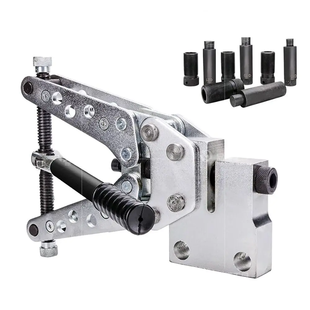 new CKJ-21 Portable Mechanical Punching Machine Angle Steel Punch 300KN Copper Aluminum Row Puncher with 13/15/17/19/21MM Die