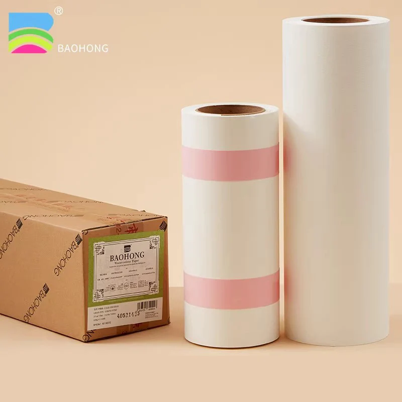 Baohong Watercolor Paper Roll 100% Cotton 300g 27/37cm Artist Professional Water Color Painting Paper Art Supplies